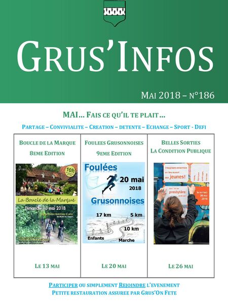 Grus'Infos n°186 - Mai 2018