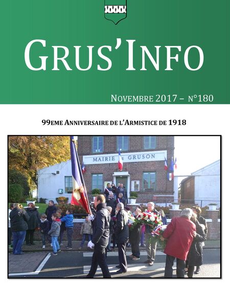 Grus'Infos n°180 - Novembre 2017