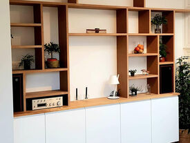 Exemple de réalisation Wood and Brook : bibliothèque sur mesure