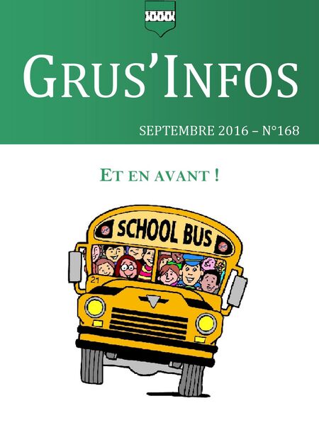 Grus'Infos n°169 - Septembre 2016