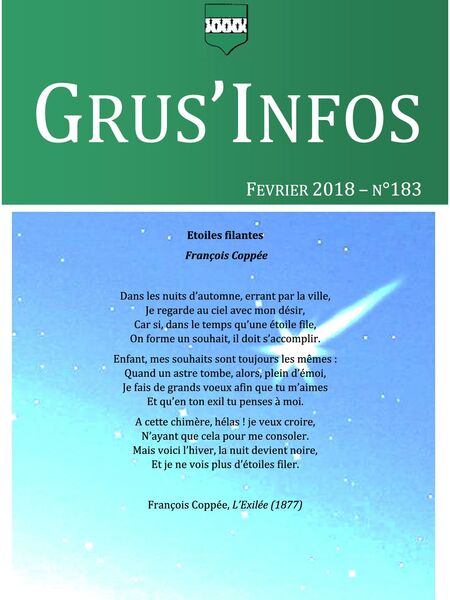 Grus'Infos n°183 - Février 2018