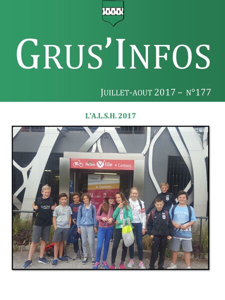 Grus'Infos n°177 - Juillet-Août 2017