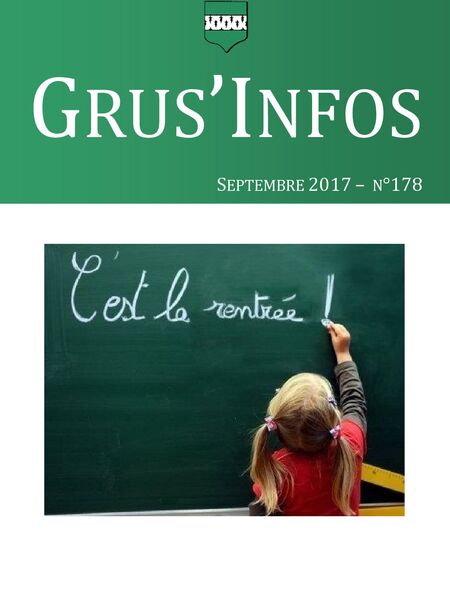 Grus'Infos n°178 - Septembre 2017