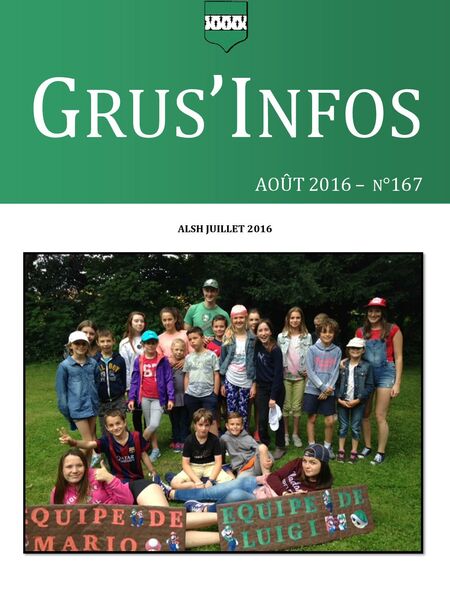 Grus'Infos n°167 - Août 2016