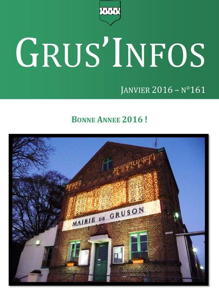 Grus'Infos n°161 - Janvier 2016
