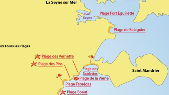 Situation de la plage de Fabrégas